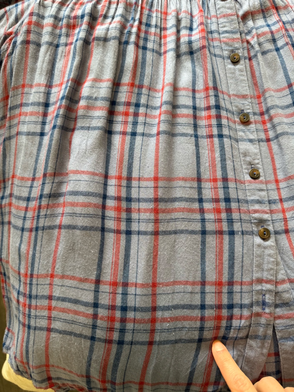 Maeve By Anthropologie Smocked Plaid Button Down Top - Picture 8 of 10